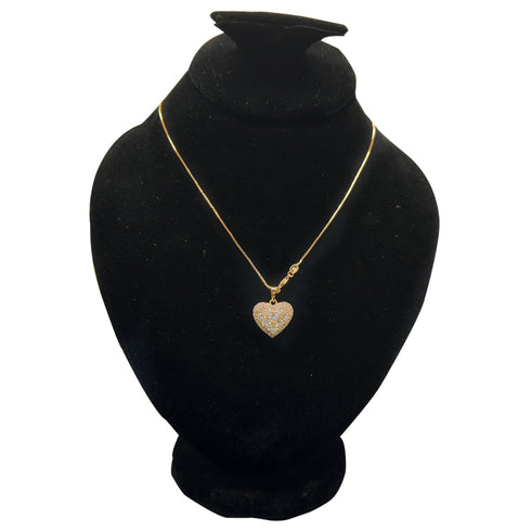Charm Heart Pendant Necklace - D128N - 2